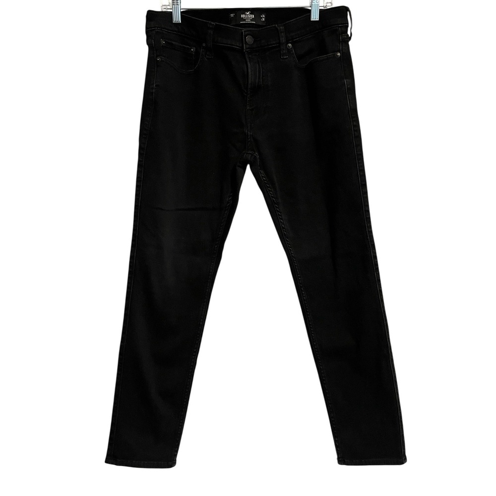 Hollister 34X30 Jeans Men's Skinny Black Denim Stretch‎